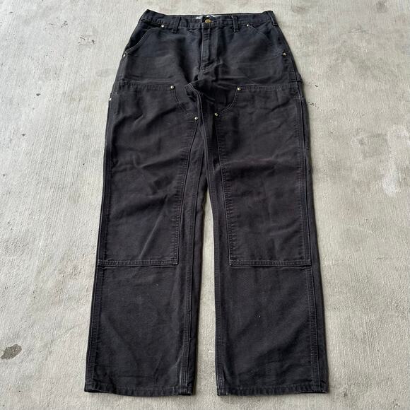 Vintage Y2K Carhartt black double knee work wear carpenter pants - Picture 1 of 8
